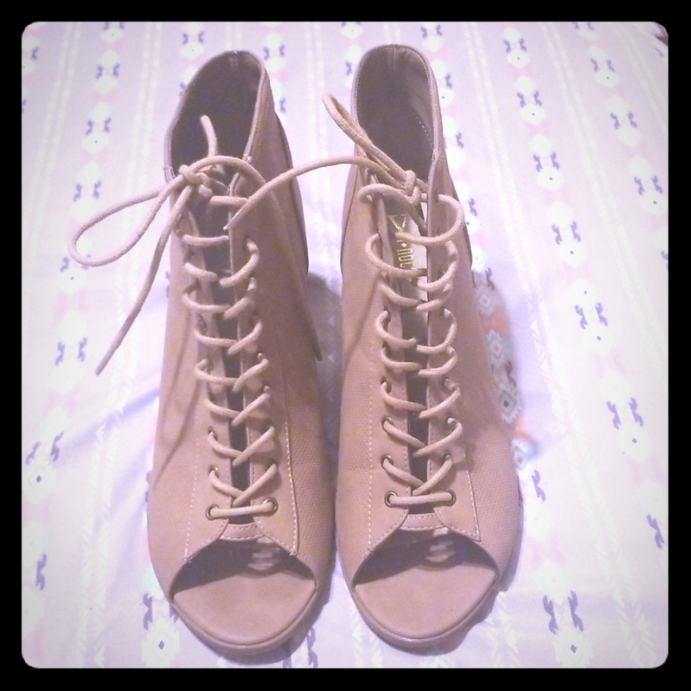 Y Not Lace Up Ankle Booties